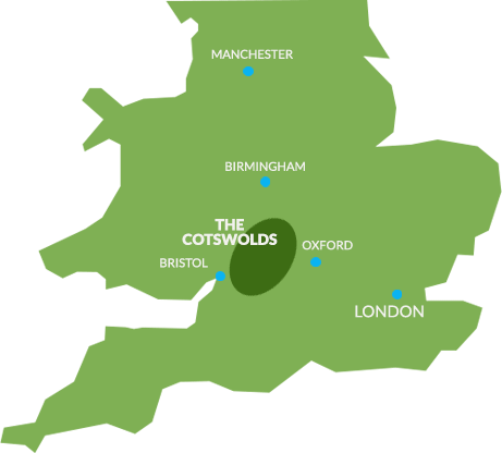 Map of Cotswolds